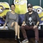 Beren Saat ve Kenan Doğulu, Minyonlar filmi seslendirmesi için stüdyoya girdi.
